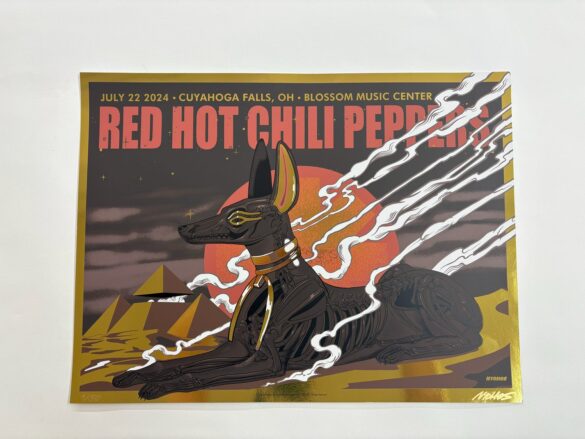 Red Hot Chili Peppers Cuyahoga Falls - Tour Poster (Gold Foil Edition)